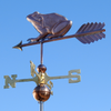 Handmade Copper Frog Weathervane
