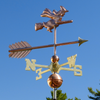 Copper Flying Witch on a Broomstick Weathervane Home Decor