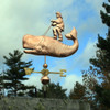 Man riding a Whale Weathervane