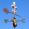 Handcrafted Copper Fleur de Lis Weathervane