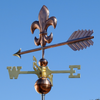 Handmade Copper Fleur de Lis Weathervane