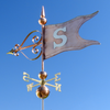 Fancy Copper Banner Weather Vane Home Decor