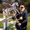 Todd with Pegasus Weathervane