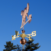Handmade Copper Australian Shepherd with Tail Dog Weather Vane