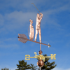 Handmade Copper Golfer Weathervane Home Decor
