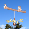 Man and Labrador in a Canoe Fishing Cabin Decor Weathervane