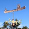 Old Man and Labrador in a Canoe Home Decor Weather Vane