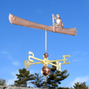 Handmade Man in Canoe Wind Vane