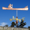 Man and Dachshund in Canoe Wind Vane