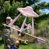 space ship weathervane