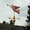 angel weathervane blowing trumpet
