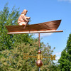 Man Rowing a Boat Weathervane