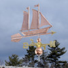 copper sailboat weathervane