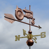 Handcrafted Copper Tractor Weathervane