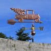 Pickup Truck with Christmas Tree Weathervane