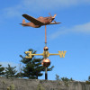 P51 Mustang Fighter Airplane Weathervane right  angle side view on blue sky background