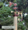 customer photo Hummingbird Weathervane on post
