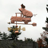 Pig in Pickup Weathervane