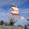 Handcrafted Copper Cow Pig Chicken Weathervane