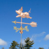 Small Pig Weathervane left front angle view on blue sky background