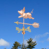 Small Pig Weathervane left angle view on blue sky background