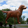 Handmade Copper Labrador Garden Stake