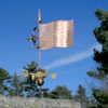 Handcrafted Copper American Flag Weather vane