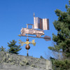Pickup Truck with American Flag Weathervane