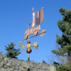 Pickup Truck with American Flag Weathervane