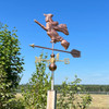 handcrafted copper witch weathervane