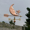 Spooky Moon and Witch Weathervane