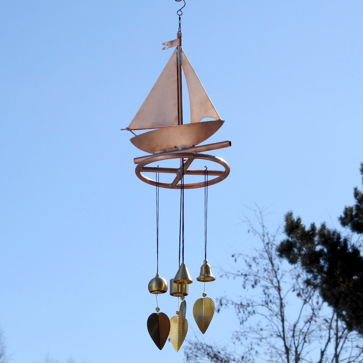Sailboat Wind Chimes Made in USA Wiind Bells