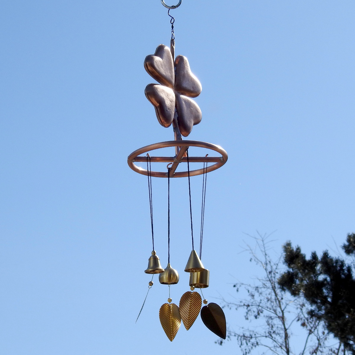 Four Leaf Clover Wind Chime Made in USA