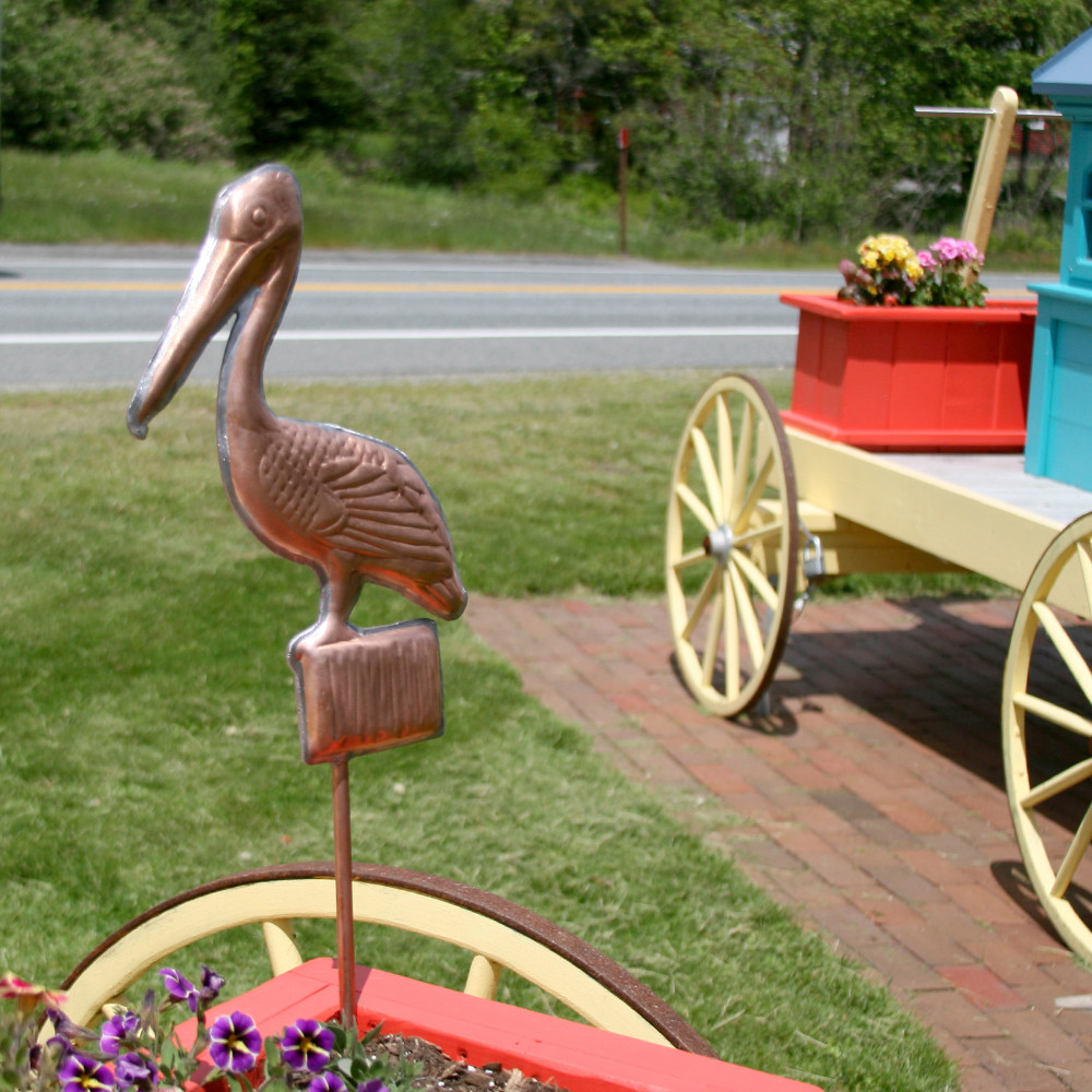 Pelican Garden Stake Made in USA Pelican Garden Stakes