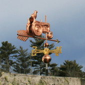 Chick on a Tractor Weathervane