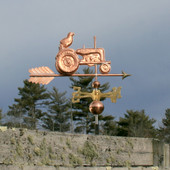 Chick on a Tractor Weathervane