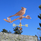 Cardinal Weathervane on Oak Branch