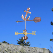 Copper 3D Anchor Weathervane