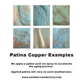 Copper Sailboat Finial Patina Examples