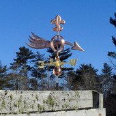 Arrow Weathervane with Fleur de Lis - Made in USA