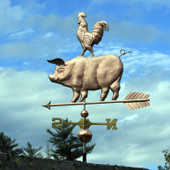 Pig and Rooster Weathervane