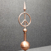 Peace Sign Pinnacle Finial - for Cupola - Roof Finials - Made in USA
