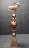 Elk Colonial Finial with Skirt