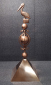 Pelican Colonial Finial with Large Skirt