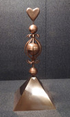 Heart Colonial Finial with Large Skirt - Roof Finial for Turrets