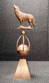 Wolf Sphere Finial with Skirt