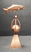 Salmon Sphere Finial with Skirt