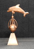 Dolphin Sphere Finial with Skirt