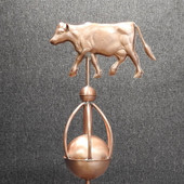 Copper Cow Sphere Finial