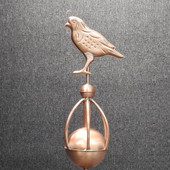 Copper Quail Sphere Finial